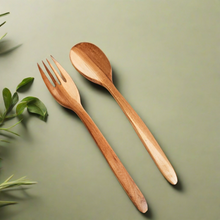 Load image into Gallery viewer, wooden spoon and for for sale, get 5 sets of it
