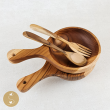 Load image into Gallery viewer, Add a touch of natural elegance to your table setting with our exquisite wooden fork crafted from fine-quality wood. Where teak is the best material for wood forks.
