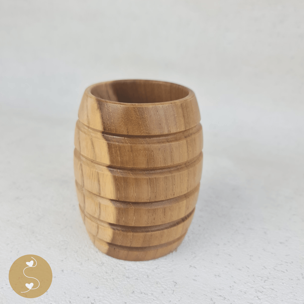 Joyhouseofseratku_Beehive Teak Wood Beer Mugs or wood mug , wooden mug