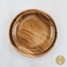 Load image into Gallery viewer, Joyhouseofseratku_Cheer LB Rustic Teak Wooden Round Plate, steak dinner plate, wooden plate for steak
