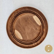 Load image into Gallery viewer, Joyhouseofseratku_Cheer Rustic Teak wooden round plate, wood wall plates
