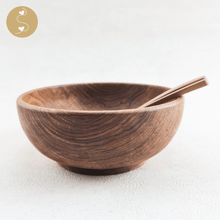 Load image into Gallery viewer, Joyhouseofseratku_Gem Teak Wood fruit bowl, wooden serving bowls, wooden bowls for eating, large wooden bowl with lid
