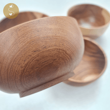 Load image into Gallery viewer, Joyhouseofseratku_Gem Teak Wood best wooden salad bowls, wooden decor bowls, hand carved bowls, teak wood bowls
