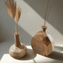 Load image into Gallery viewer, carved wood vase wood turned vases wooden carved vase turned wooden vases hand carved wooden vases vase on wood large wooden vase wood turned vase
