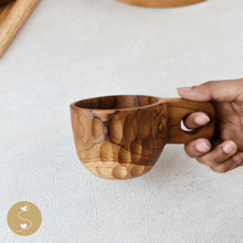 Load image into Gallery viewer, Joyhouseofseratku_Mirth Teak wood anniversary gifts for her, wood gifts for anniversary, wooden mugs
