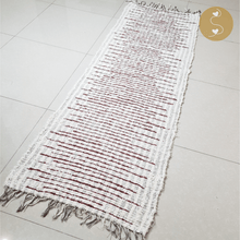 Load image into Gallery viewer, Joyhouseofseratku_Sapota boho rug  which creates unique runner rugs, with special technique of hand loomed rug
