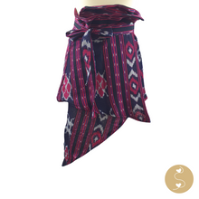 Load image into Gallery viewer, Joyhouseofseratku_add a touch of cultural flair to your ensemble with this women&#39;s ethnic obi woven sash. Inspired by traditional boho designs, this cotton ikat waist sash for dresses exudes ethnic charm and versatility. Perfect for casual or formal occasions, this ethnic waist sash sale item is a must-have accessory for as a wrap waist.

