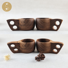 Load image into Gallery viewer, Joyhouseofseratku_4-Piece Mirth Teak wooden coffee mug, wood anniversary gifts for wife, travel utensils
