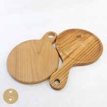 Load image into Gallery viewer, Joyhouseofseratku_Bliss Felicity Teak Wood as wood cutting board with handle and wood serving board
