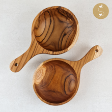 Load image into Gallery viewer, Joyhouseofseratku_Affable Teak Wood salad serving bowls, handmade wood bowls
