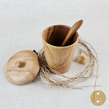 Load image into Gallery viewer, Joyhouseofseratku_Frolic Teak glass cups with wood lids, the unbreakable dinner set as wood anniversary gifts for wife

