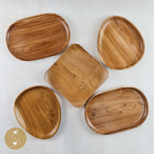 Load image into Gallery viewer, Joyhouseofseratku_Merri Teak wood serving tray, square wooden tray
