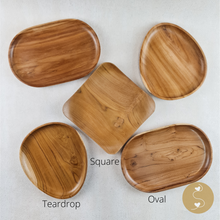 Load image into Gallery viewer, Joyhouseofseratku_Merri Teak Wood Tray Set wood decorative tray, long wooden tray, small wooden tray

