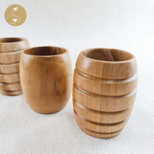 Load image into Gallery viewer, Joyhouseofseratku_Beehive Teak Wood Beer Mugs the non breakable dishes for wood anniversary gifts for wife  
