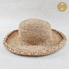 Load image into Gallery viewer, Joyhouseofseratku_Style &amp; function come together in our versatile Daisy camp hat. Perfect for exploring, gardening, or simply enjoying nature, these crushable palm straw hats offer sun protection. Enjoy every outdoor escapade with our trendy garden straw hats as national park hats.
