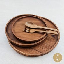 Load image into Gallery viewer, Joyhouseofseratku_Cheerie Teak wood anniversary gifts for wife, round charcuterie board  
