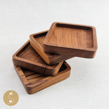 Load image into Gallery viewer, Joyhouseofseratku_Kvell wooden coasters for drinks made of hand carved teak wood
