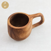 Load image into Gallery viewer, Joyhouseofseratku_Manna Teak Woods Mug the shatterproof dishes as wood anniversary gifts for him and travel utensil set
