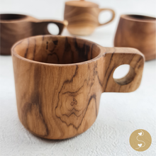 Load image into Gallery viewer, Joyhouseofseratku_Ambrosia Teak Wood Mugs as travel utensil set and wood anniversary gifts for her
