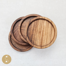 Load image into Gallery viewer, Joyhouseofseratku_Kvell wooden coaster made of hand carved teak wood
