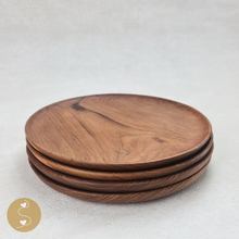Load image into Gallery viewer, Joyhouseofseratku_Cheer Rustic Teak wooden plate chargers, wooden dinnerware set
