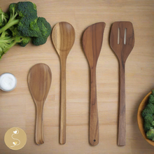Load image into Gallery viewer, Joyhouseofseratku_Teak Multiuse Spatulas the wooden stick for cooking or wooden dish set
